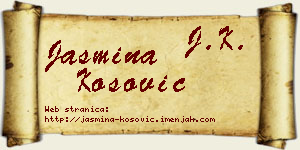 Jasmina Kosović vizit kartica